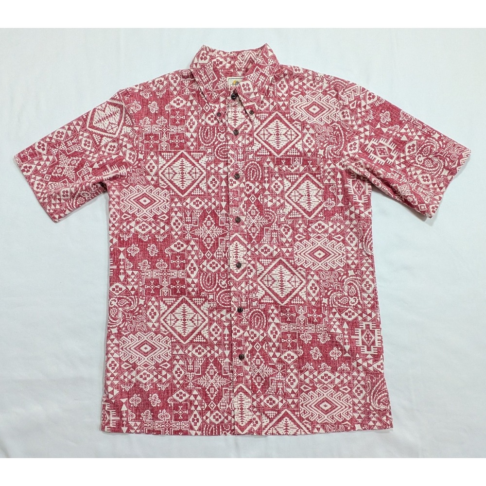 Surf Pendleton Reyn Spooner 2014 Limited Edition Red Hawaiian Shirt Men's Medium